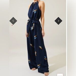 Sugarlips Navy Floral Jumpsuit